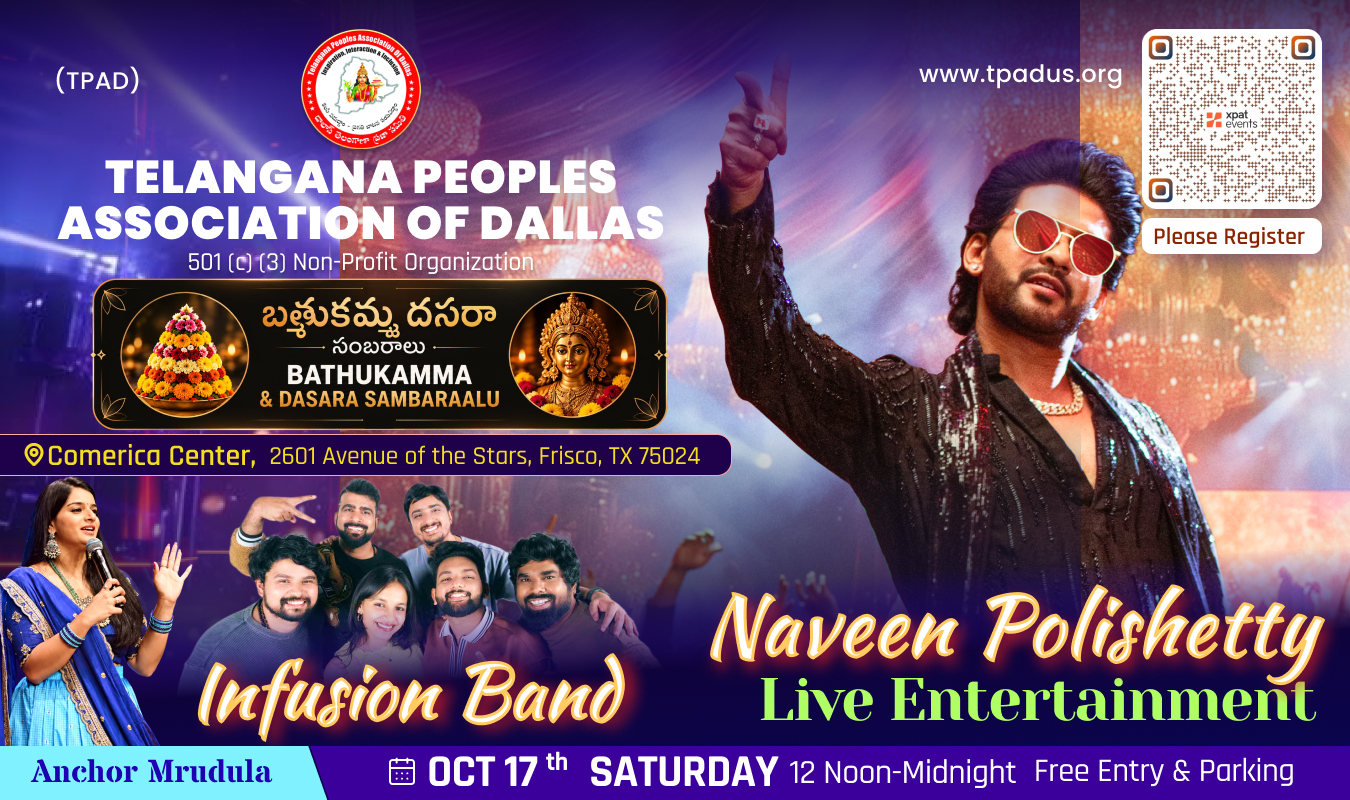 Tpad TPAD - BATHUKAMMA & DASARA SAMBARALU 2026 (FREE ENTRY) — Frisco 2026 ...